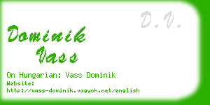 dominik vass business card